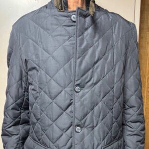 Barbour Quilted Lutz Jacket XL Navy